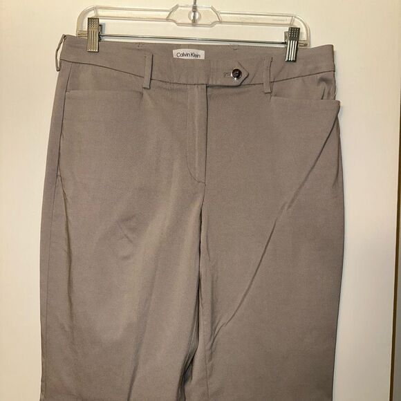Calvin Klein Size 8 Dress Pants Bootcut Light Gray Color High Rise NWOT - Picture 2 of 10